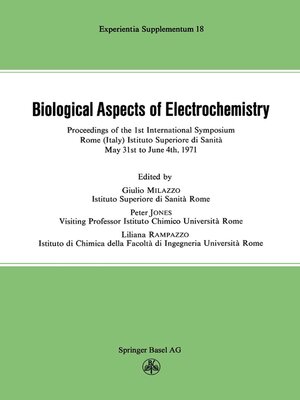cover image of Biological Aspects of Electrochemistry